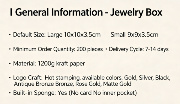 8d01fddd-c555-46af-8ac7-3b78b1c45c1b Custom Gold Foil Logo Jewelry Box & Ribbon Gift Bag | Luxury Black White Jewelry Packaging Set