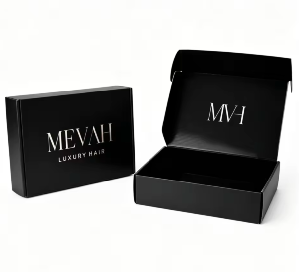 Custom Printed Corrugated Mailer Box for Hair Extension Packaging