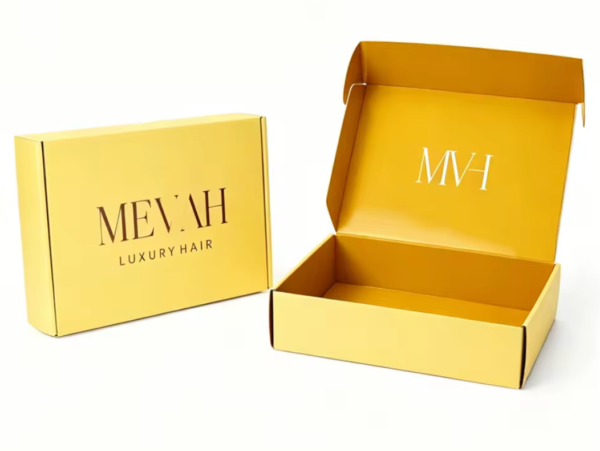 Custom Printed Corrugated Mailer Box for Hair Extension Packaging