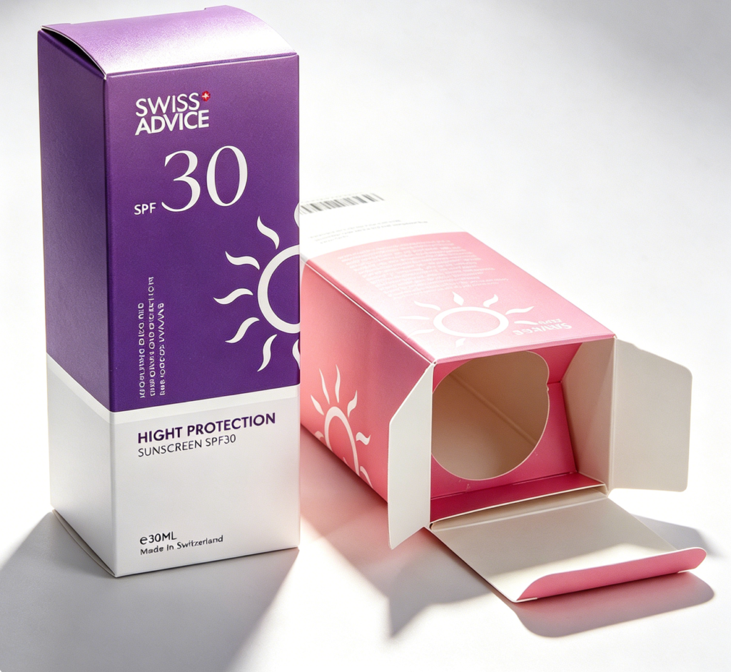 Custom cosmetic folding carton box