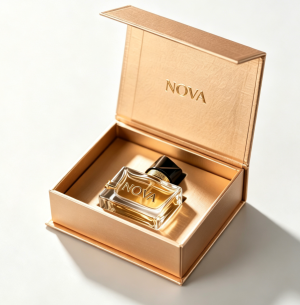 Custom gold magnetic perfume box with luxury rigid packaging for fragrance bottles Custom-gold-magnetic-perfume-box-with-luxury-rigid-packaging-for-fragrance-bottles