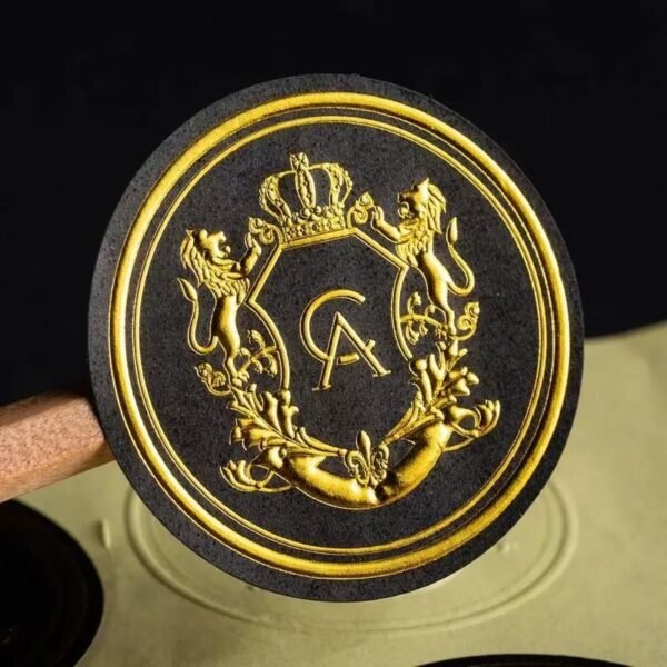 Custom stickers with golden- stamping logo Custom-stickers