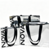 Multi-size-silver-mirror-metallic-paper-shopping-bags-set-high-gloss-reflective-gift-totes-with-black-ribbon-handles-for-brand-packaging.