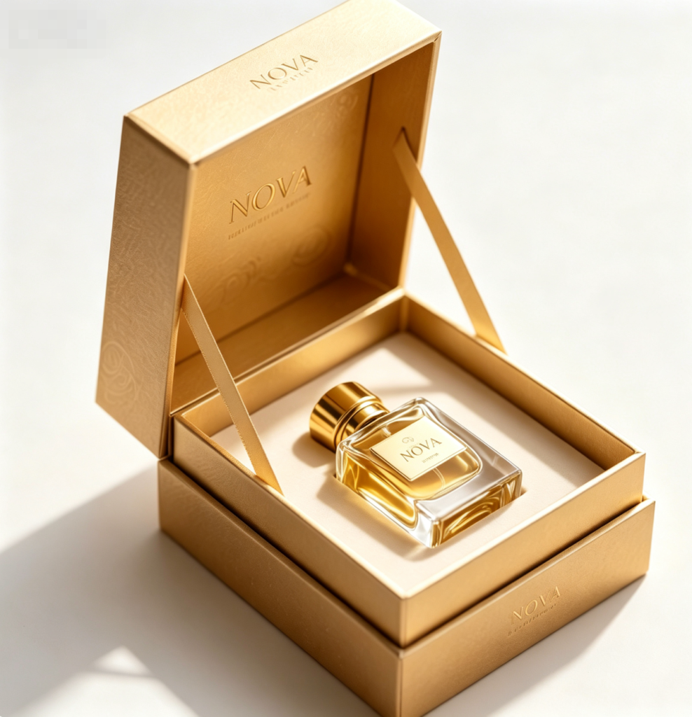Premium-custom-hinged-perfume-gift-box-with-satin-ribbon-and-luxury-bottle-presentation