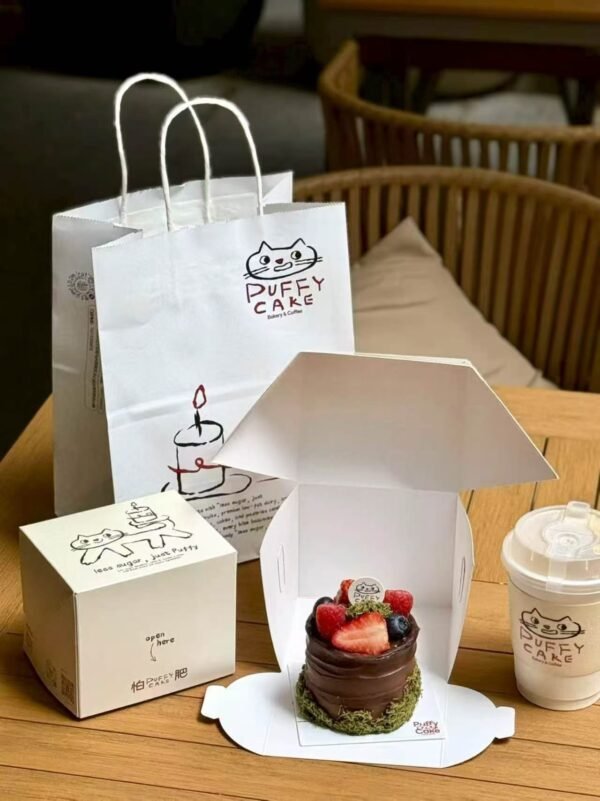 Wholesale-Custom-Printed-Cake-Box-Bread-Bag-Takeaway-Tote-Bag