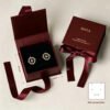 Custom Logo Burgundy Drawer Jewelry Box | Luxury Ribbon Gift Box For Ring Earring Necklace