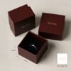 Custom Logo Burgundy Drawer Jewelry Box | Luxury Ribbon Gift Box For Ring Earring Necklace