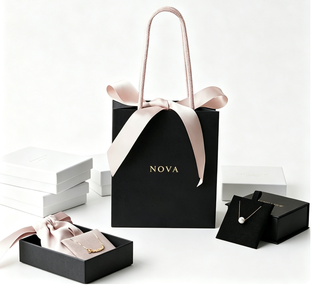 luxury matching gift bag set
